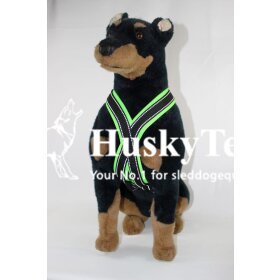 HuskyTec Sportgeschirr HTX-Speed refl-schwarz Größe 5 (ab 71cm) neongrün