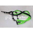 HuskyTec Sportgeschirr HTX-Speed refl-schwarz Größe 5 (ab 71cm) neongrün